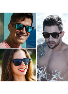 Joopin 3 Pack Oversized Square Sunglasses Trendy Sun Glasses Polarized Uv Protection Vintage Black And Blue Shades For Men Women Sunnies  - Image 2