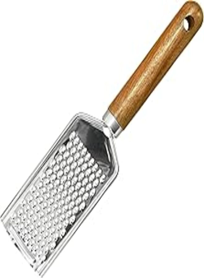 FACKELMANN Fackelmann FSC Acacia Hand Grater, Food Grater, Dimensions: 24x6x3cm, Colour: Brown, Silver 
