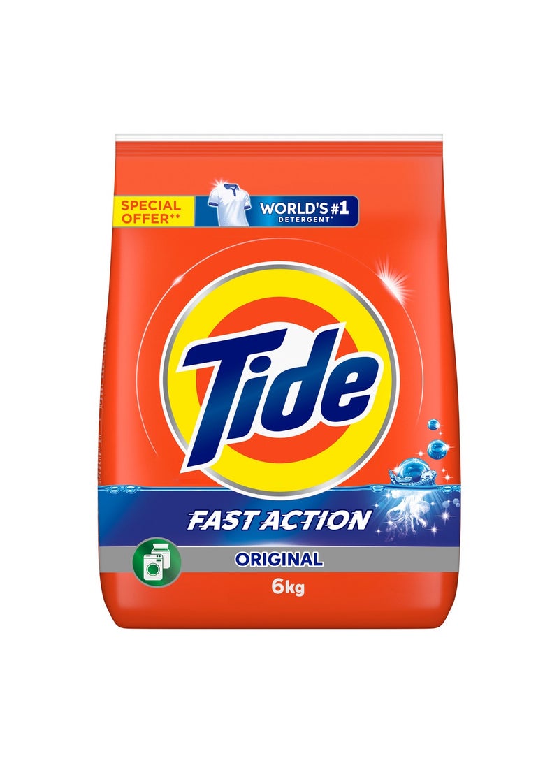 Tide Fast Action Laundry Detergent Powder 6kg - Image 1