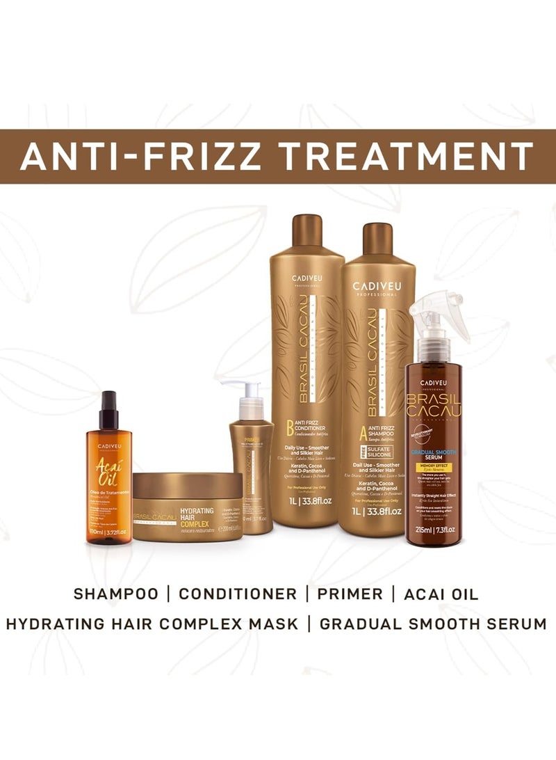 برازيل كاكاو بلسم برازيل كاكاو Step 2 لإعادة بناء الحرارة - 1 لتر علاج غني بالكيراتين للشعر المعالج بالألوان - Image 4