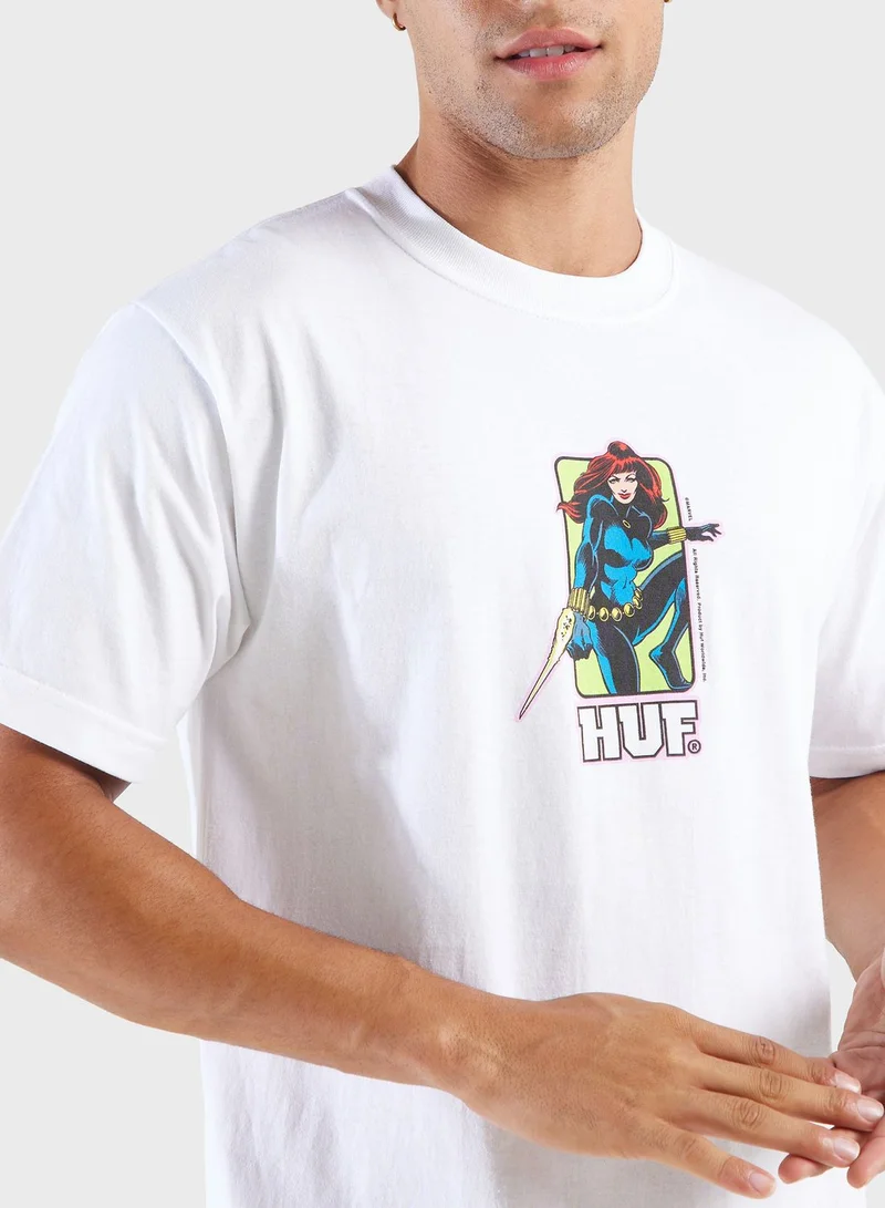 HUF Black Widow Logo T-Shirt