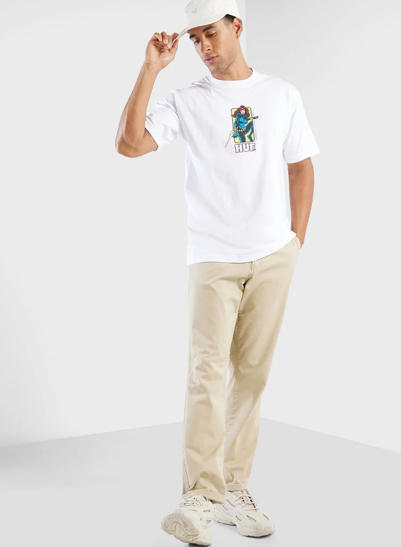 HUF Black Widow Logo T-Shirt