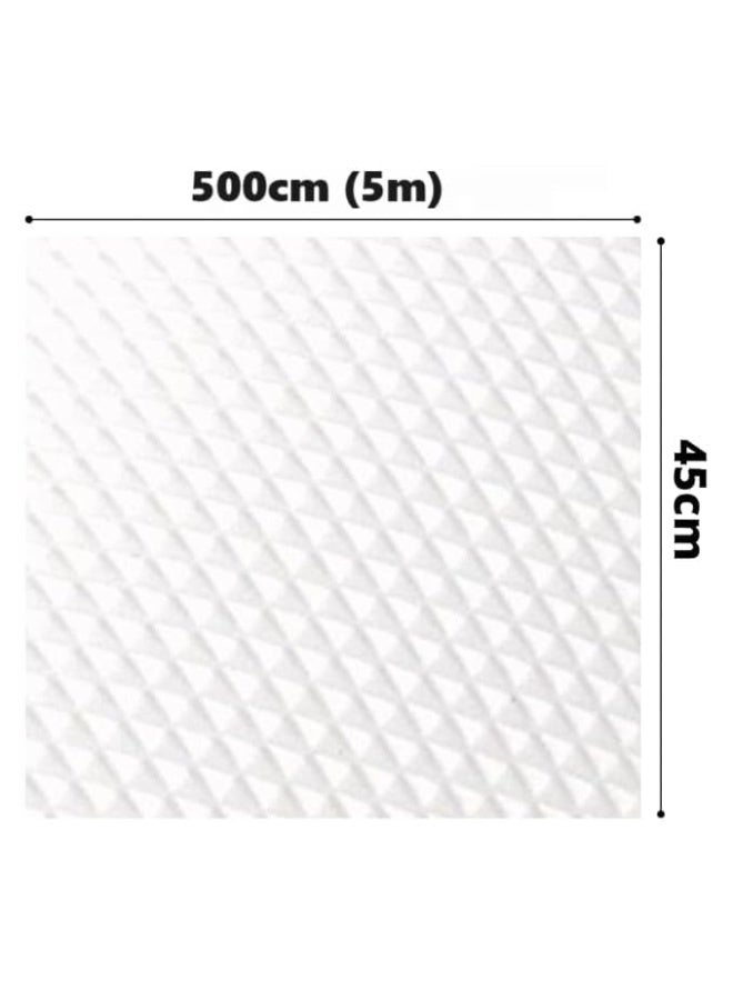 Shelf Liner 45x500cm, Non-Adhesive Waterproof Oil-Proof Drawer Mat, Diamond Texture Transparent - Image 2