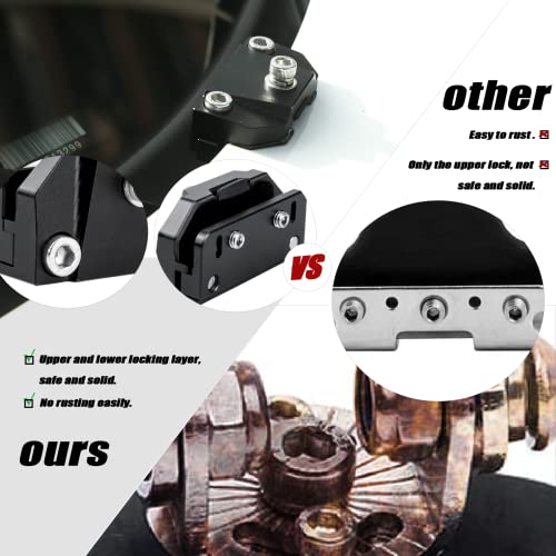 KANGIKX Universal Hood Mounting Bracket - Ditch Light Brackets 2PCS Kit Aluminum Alloy Clamp Holder for Truck SUV Cars, Black - Image 5