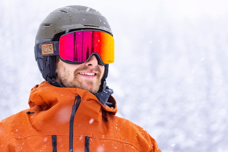 Giro Axis Asian Fit Ski Goggles - Snowboard Goggles for Men - Black Wordmark - Vivid Emerald/Vivid Infrared - Image 5