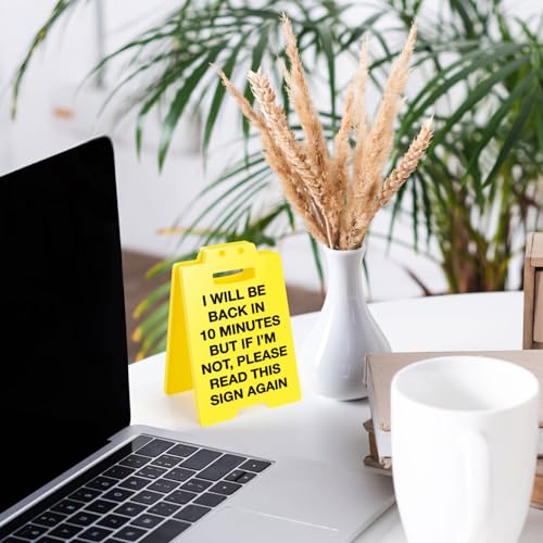 MBL Funny Office Desk Sign - Out to Lunch Be Right Back, Gag Fun Office Desk Signs Cubicle Decor White Elephant Stocking Stuffers Christmas Xmas Holiday Gift for Coworker Teammate Employee Boss - Image 3