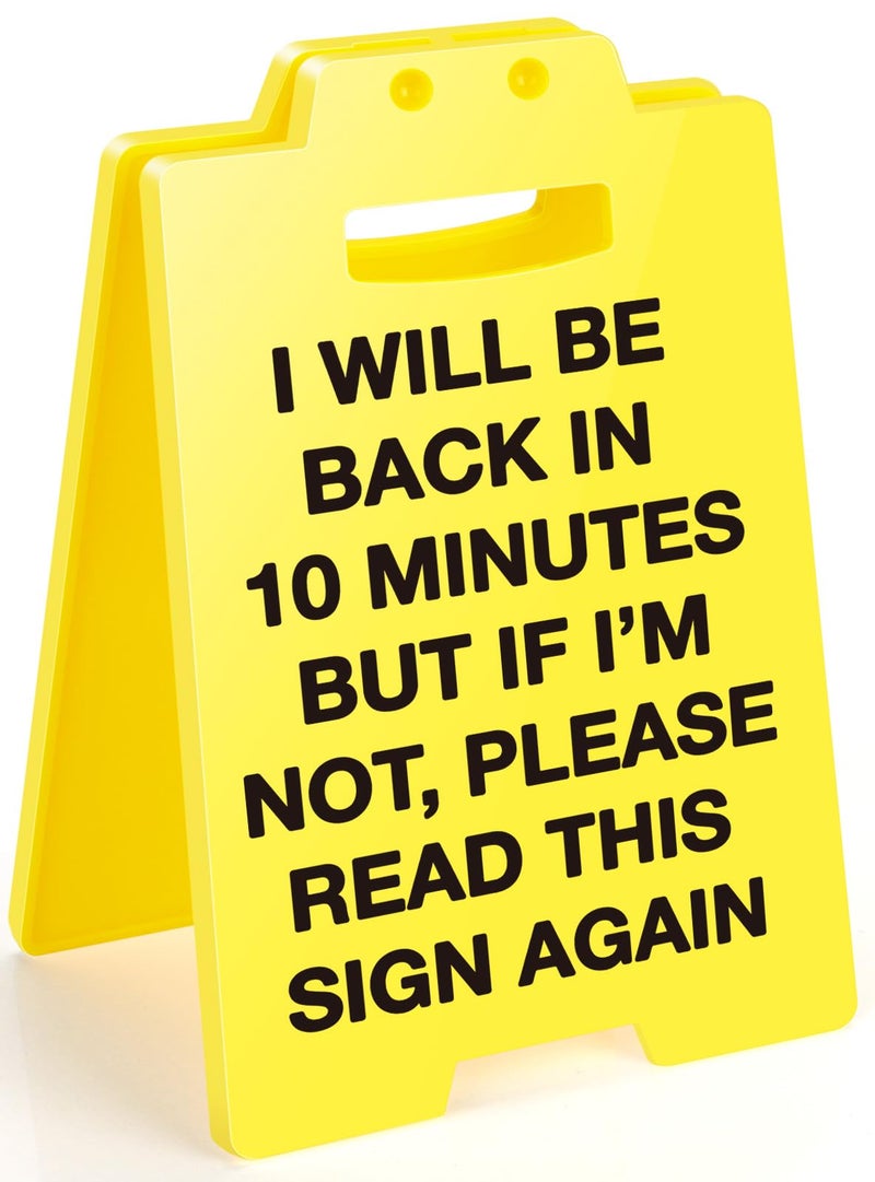 MBL Funny Office Desk Sign - Out to Lunch Be Right Back, Gag Fun Office Desk Signs Cubicle Decor White Elephant Stocking Stuffers Christmas Xmas Holiday Gift for Coworker Teammate Employee Boss - Image 1
