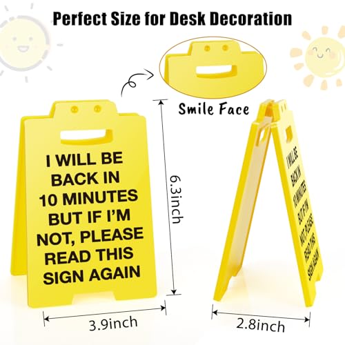 MBL Funny Office Desk Sign - Out to Lunch Be Right Back, Gag Fun Office Desk Signs Cubicle Decor White Elephant Stocking Stuffers Christmas Xmas Holiday Gift for Coworker Teammate Employee Boss - Image 2