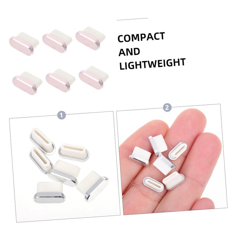 6pcs Rose Gold Type C Port Dust Plugs Easy Install Remove Prevents Debris Compatible Mobile Phones - Image 4