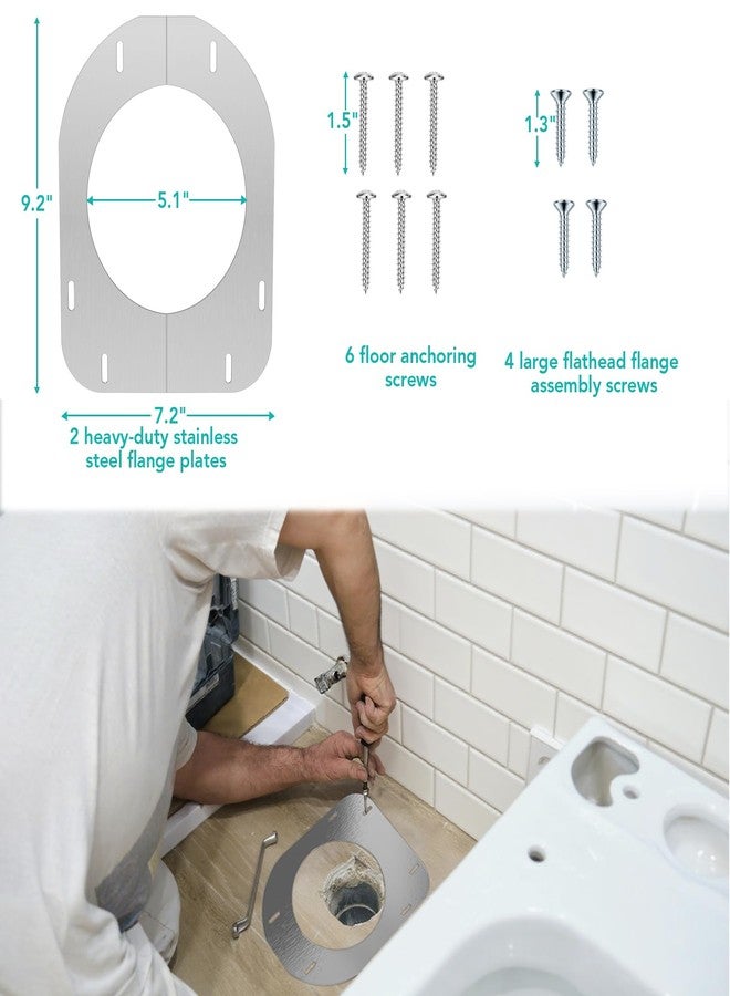 PPZ Toilet Flange Extender, Toilet Flange Repair Kit,490-11322 Closet Flange Floor Support, 1mm Thickness(Stainless Steel) - Image 3