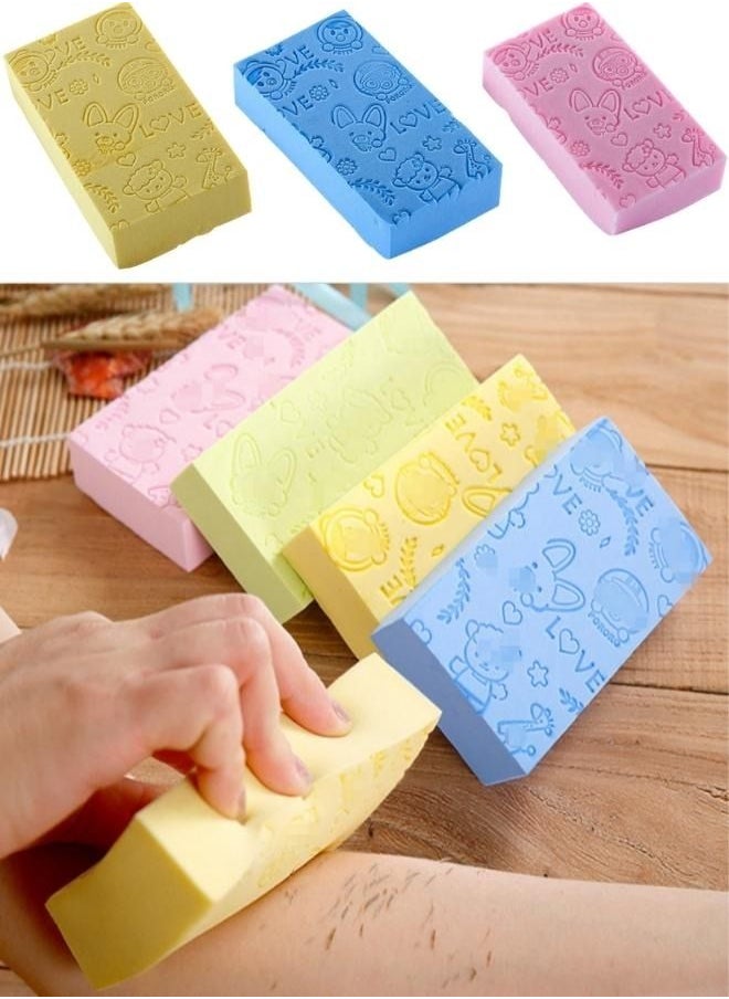 Generic - A set of 3 pieces of sponge towels for children and adults, a sponge for exfoliating dead skin and cleaning the body for children and adults, ultra-soft and a comfortable touch that keeps your skin mu - Image 1
