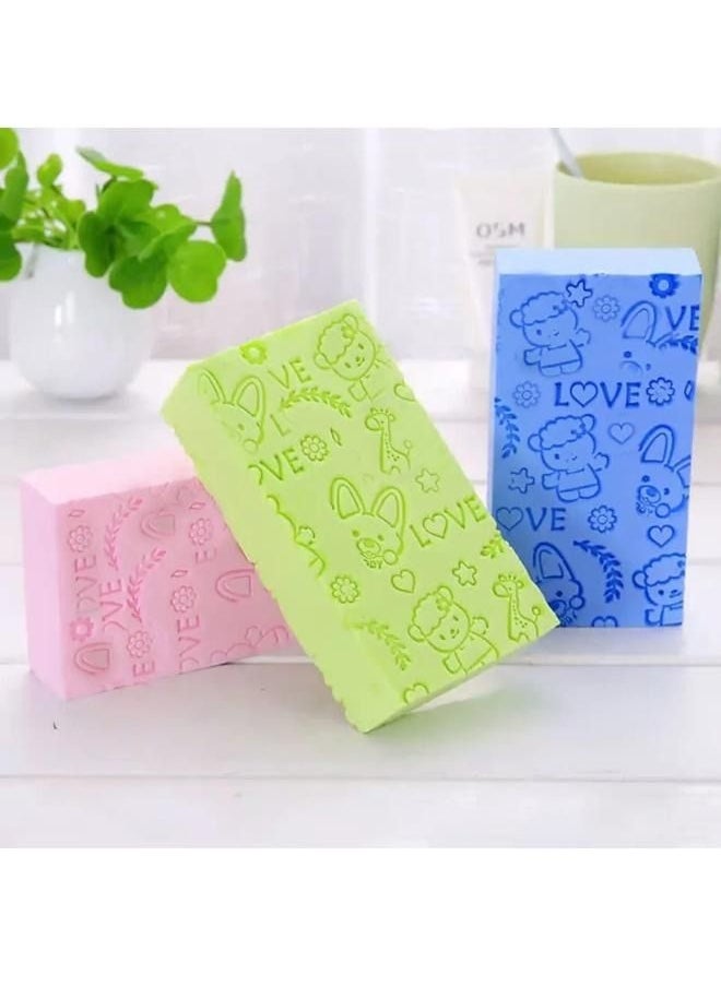 Generic - A set of 3 pieces of sponge towels for children and adults, a sponge for exfoliating dead skin and cleaning the body for children and adults, ultra-soft and a comfortable touch that keeps your skin mu - Image 1
