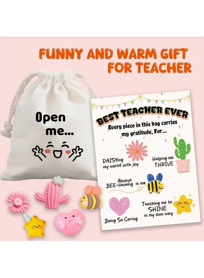 Thank You Teacher Gift Bag With Card For Graduation Birthdays Small Businesses - Image 1