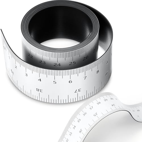 Relaxweex 1 Pcs 39.37 Inch Magnetic Ruler Flexible Magnetic Tape Measure with Both Inches and Centimeters, Suitable for Whiteboard, Lathes, Workshops, Mills, Easy to Take (White) - Image 1