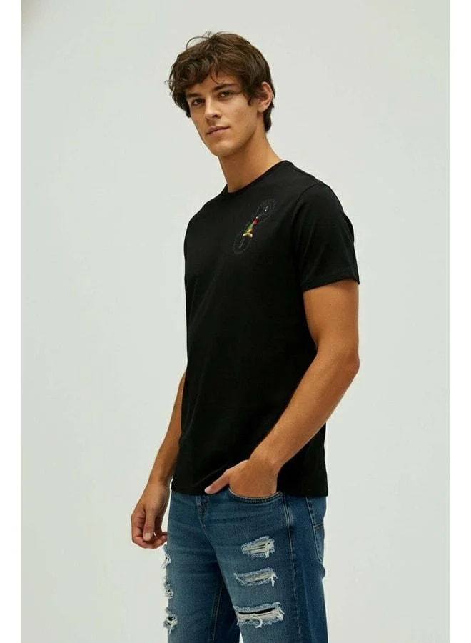 Bad Bear Nature Band Black Men's Printed T-Shirt.