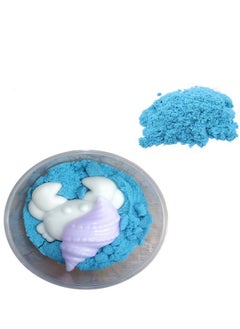 Magic Magic Sand with 2 Animal Moulds - Underwater World Play Dough set Plasticine Color Mud Set Castle Modeling Clay kit DIY Slime Toys (Blue)  - Image 1