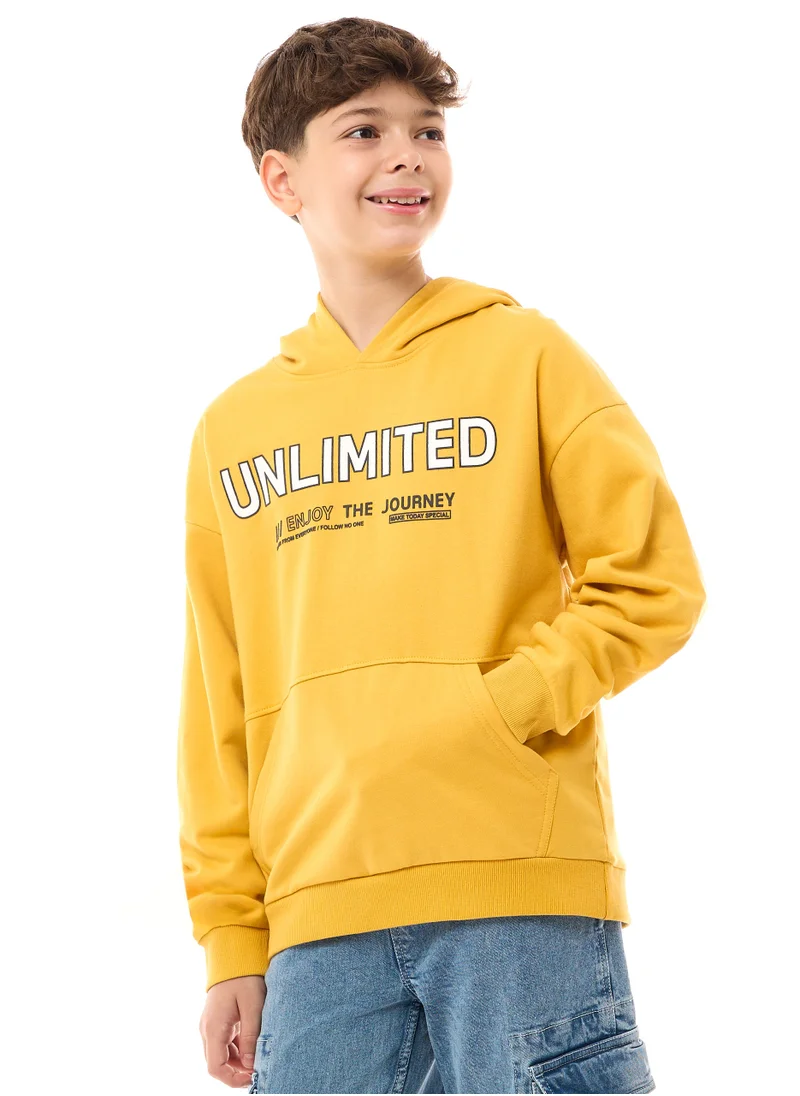 victor and jane Boys' Hoodie  (8-14yrs) Mustard