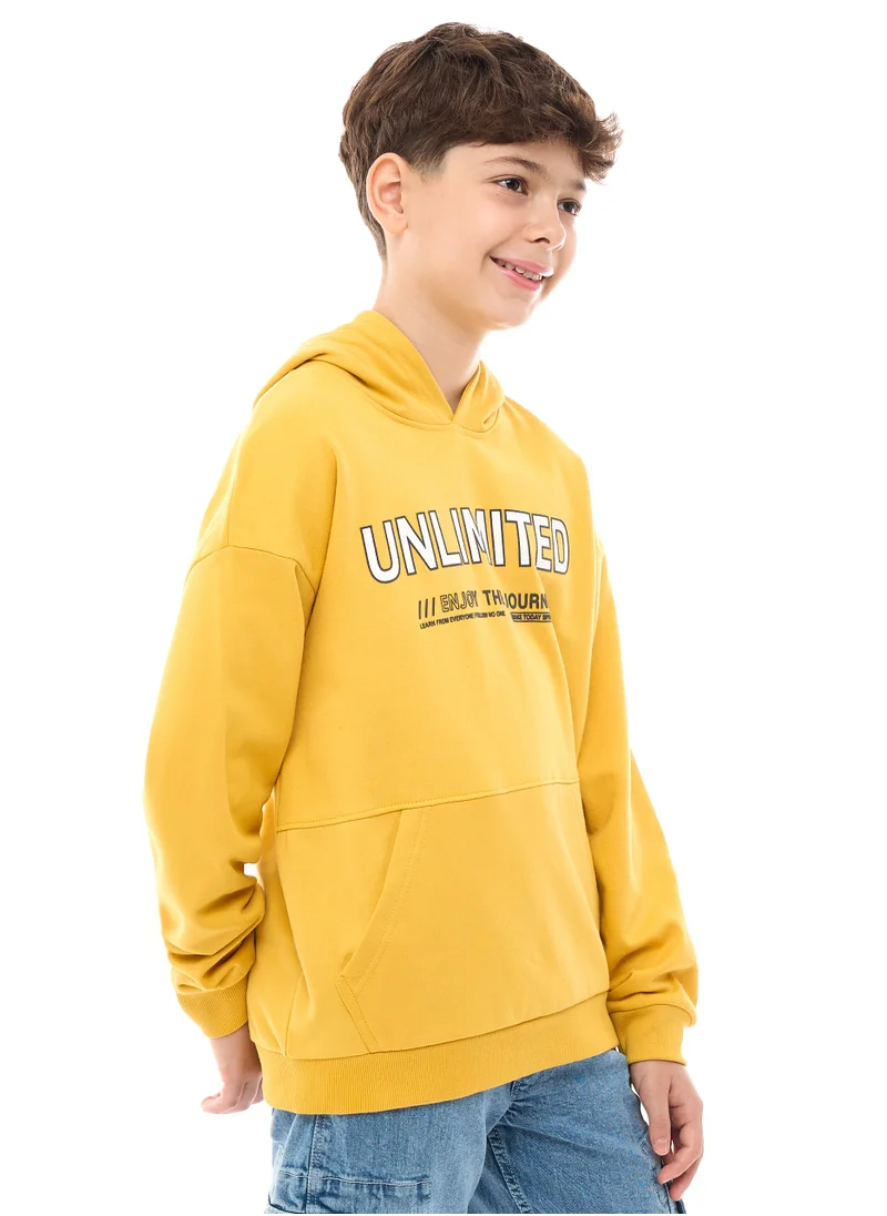 victor and jane Boys' Hoodie  (8-14yrs) Mustard