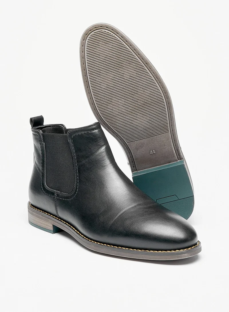 LBL Men Solid Slip-On Chelsea Boots