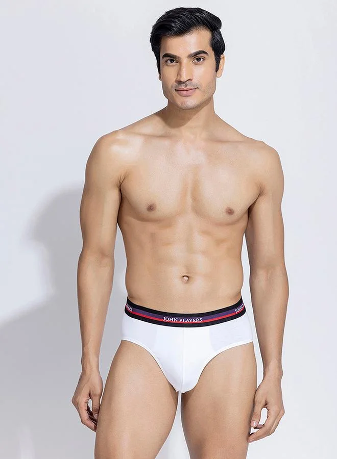 John Players John Player Pack of 2 - Solid Briefs with Elastic Waistband