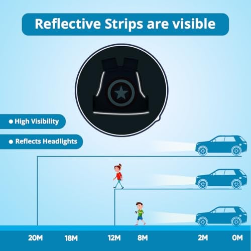 Tony Stark Kids Safety Belt for Two Wheeler with Reflective Strips, Portable Seat Belt Children Motorcycle Harness for Motorcycle Bike, Adjustable Safety Harness for Boys Girls (Star Blaze) - Image 4