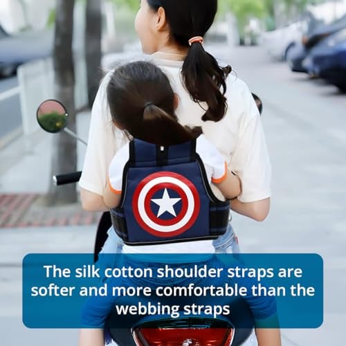 Tony Stark Kids Safety Belt for Two Wheeler with Reflective Strips, Portable Seat Belt Children Motorcycle Harness for Motorcycle Bike, Adjustable Safety Harness for Boys Girls (Star Blaze) - Image 5