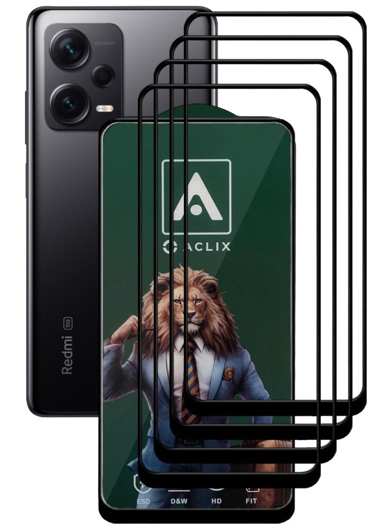 ACLIX 4 Pieces Antistatic ESD Dustproof Premium Quality High Definition Tempered Glass Screen Protector Designed For Xiaomi Redmi Note 12 Pro - Image 1