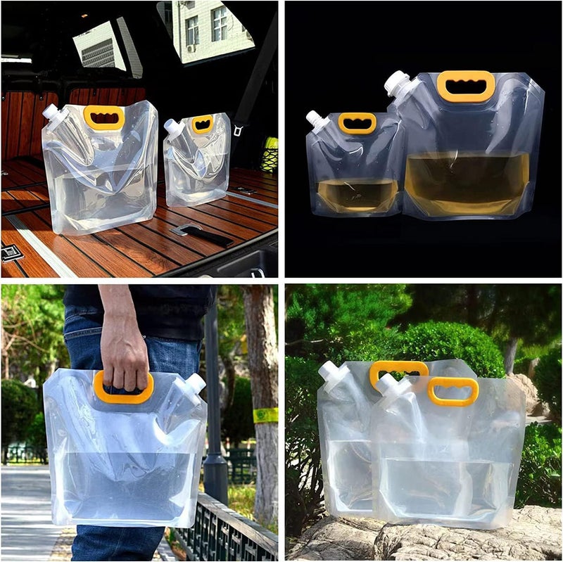 2 Pc 2.5 Litre Multipurpose Transparent Moisture Proof Reusable Sealed Kitchen Storage Bag With Portable Handle & Cap (Pack Of 2) - Image 4