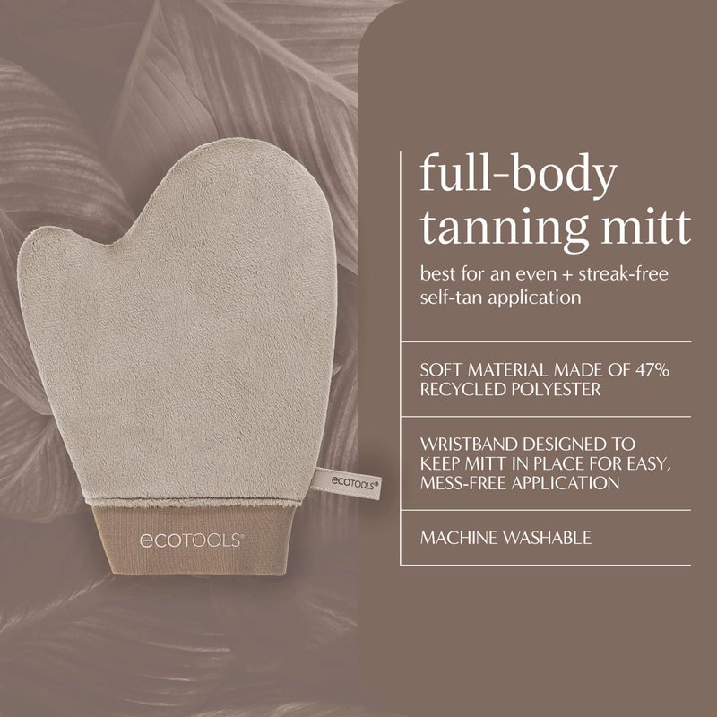 EcoTools Good Tan Full-Body Tanning Mitt, For Self Application, Use Soft Tanner Mitt With Mousse, Lotions, & Waters, Eco Friendly Sunless Applicator, Vegan, & Cruelty-Free, 1 Count - Image 3