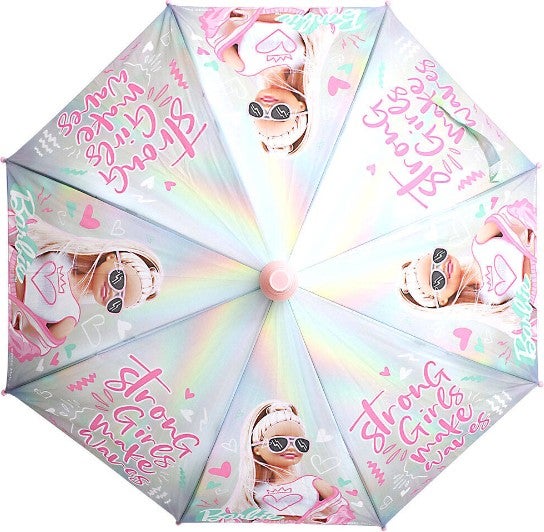Toyfest Barbie Strong Girl PVC Protective Covered Children's Umbrella - 3 - 12 Years Diameter: 85 cm  - Image 2