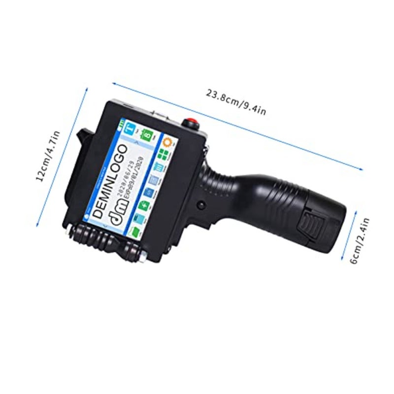 Handheld Printer Portable Inkjet Printer High Definition Inkjet Code Printer with 4.3 Inch LED Touchscreen Quick-Drying Ink Cartridge for Label/Production Date/Barcode/Trademark/Logo/Graphic etc. - Image 2