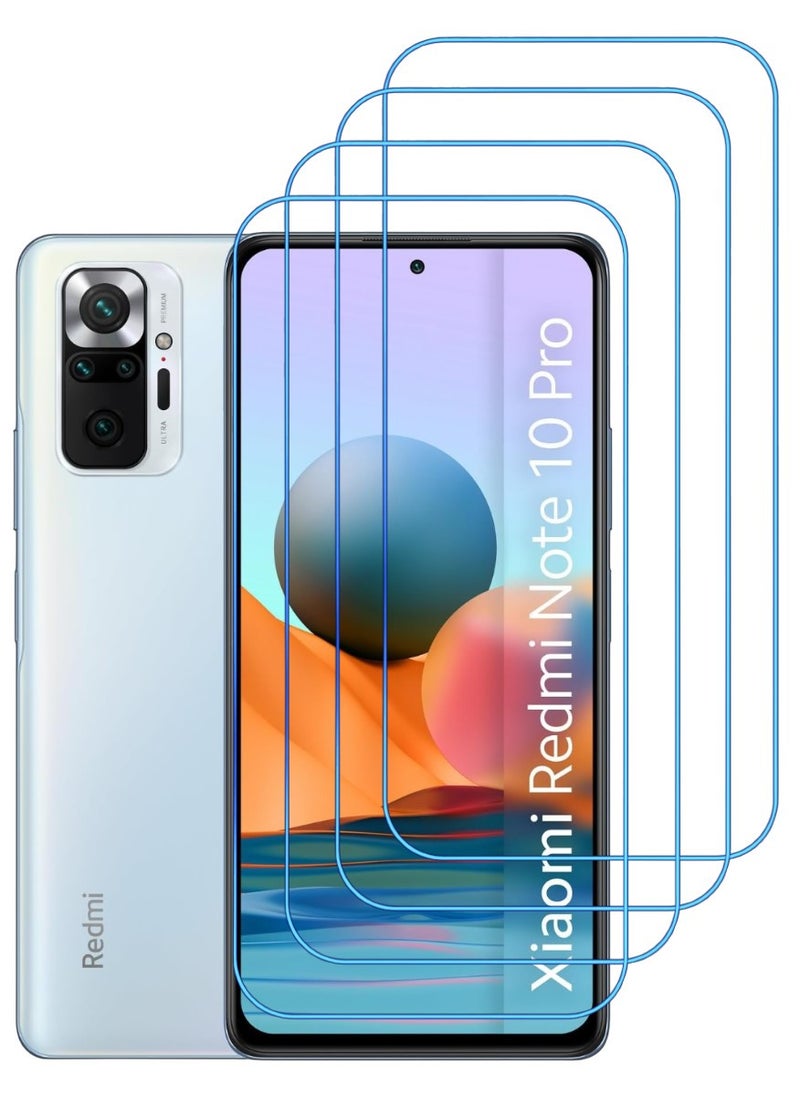 ACLIX 4 Pieces Antistatic ESD Dustproof Premium Quality High Definition Clear Tempered Glass Screen Protector Designed For Xiaomi Redmi Note 10 Pro - Image 1