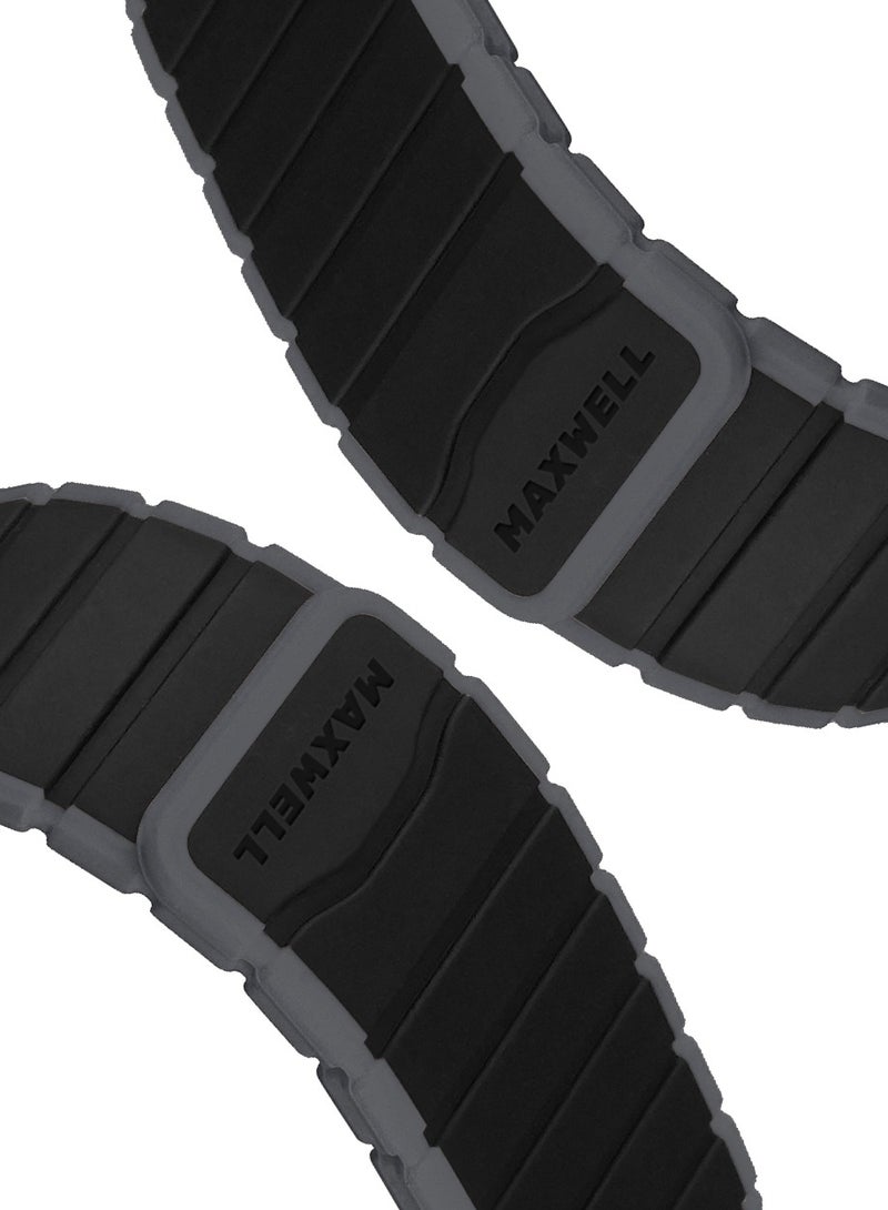 Maxwell Electronics Maxwell Titan Series Smart Watch Magnetic Band Compatible with Apple Watch 42mm to 44mm Magnetic Watch Strap Silicone Band for Women and Men Unisex Strap Band (Black/Gray) - Image 3