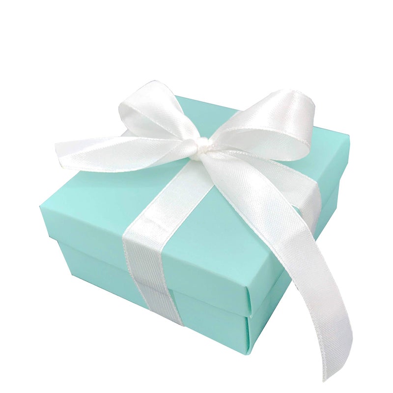 Small Square Turquoise Candy Box Blue Wedding Favors Teal Gift Boxes with Lids and Silk Ribbon for Wedding Baby Bridal Showers Birthday Party Supply 12pc Aqua Blue