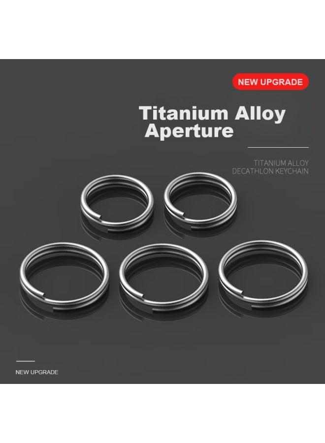 Laben Titanium Alloy Key Ring, Keychain, Quick-release Hook, Car Flat Ring, Flat Round Ring, Key Ring Accessory - Image 3