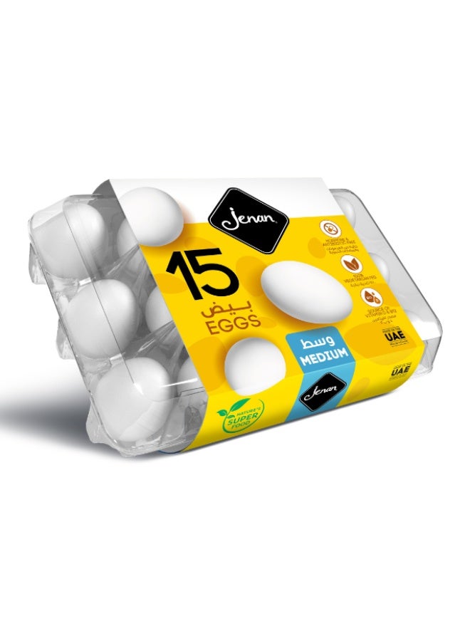 Eggs Medium White - 15 eggs