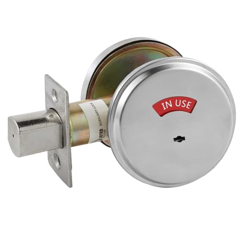 HISAFE in-Use/Vacant Commercial Deadbolt, Heavy Duty Satin Chrome Grade 2 Privacy Indicator Deadbolt for Bathroom/Office, UL3 Hour Fire Rated, Left&Right Handed, 2 3/4" Backset - Image 1