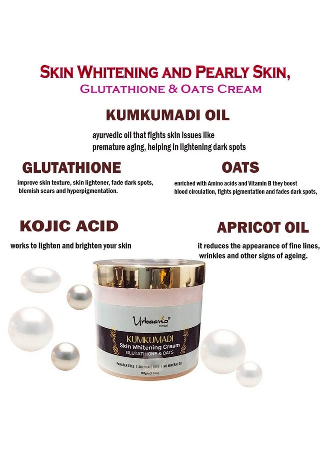Urbaano herbal Skin Brightening Kumkumadi Face Cream With Glutathione & Oats - A Hydrating Glowing Replenishing Face Cream - 100Gm - Image 2