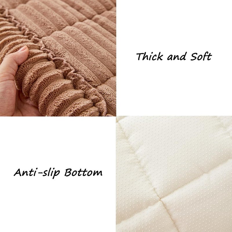 Awjcsv Couch Cover for Dogs Washable, Fuzzy Pet Couch Covers for 3 Cushion Sofa Pet Friendly, Non Slip Sofa Cover (Dark Brown, 27.6" x 59"/70 x 150cm) - Image 5
