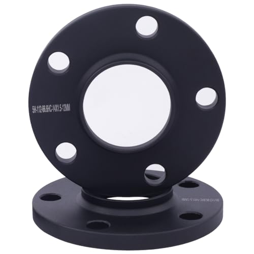 DCVAMOUS 4PC Black 5x112 Hubcentric Wheel Spacers 12mm with 14x1.5 Bolts (40mm Shank Ball Seat Type) 66.56 Bore Compatible with Benz Au-di 5 Lug for W210 W212 C230 C240 C320 A4 S4 A5 S5 A6 S6 A7 A8 - Image 5