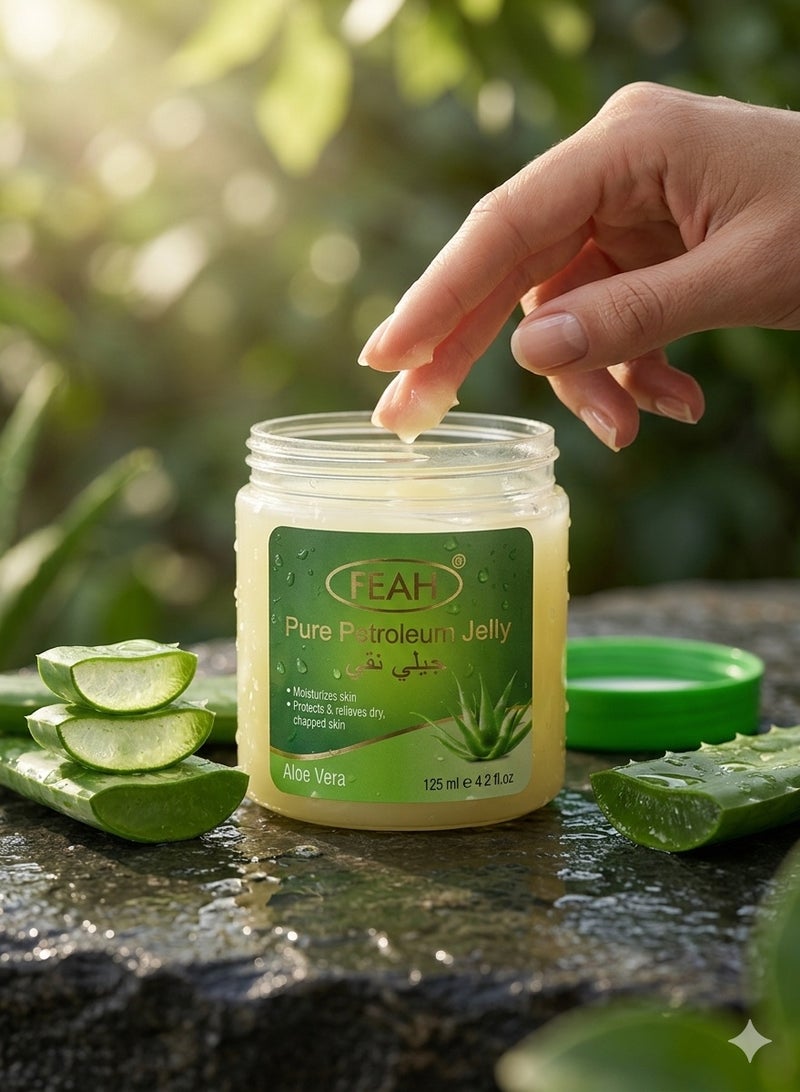FEAH Petroleum Jelly for Dry Skin Moisturizer Natural Petroleum Jelly for Minor Wounds Scratches and Burns Jelly for Baby Care and Personal Care (ALOE VERA PETROLEUM JELLY) - Image 5