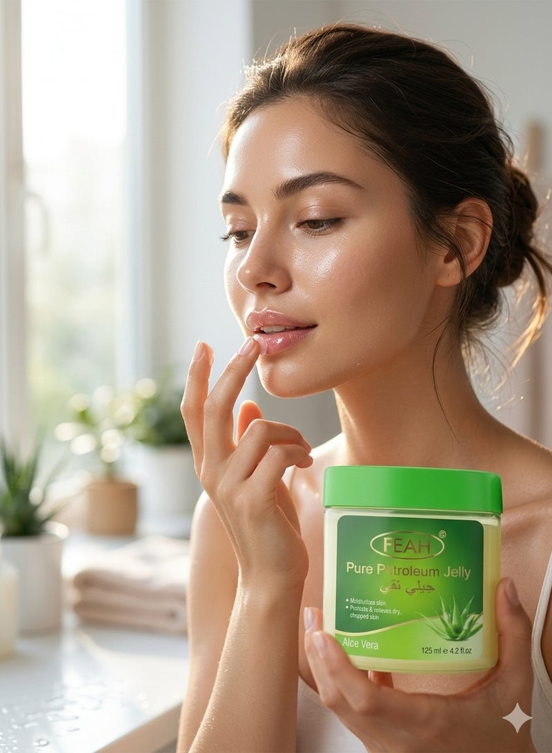 FEAH Petroleum Jelly for Dry Skin Moisturizer Natural Petroleum Jelly for Minor Wounds Scratches and Burns Jelly for Baby Care and Personal Care (ALOE VERA PETROLEUM JELLY) - Image 4