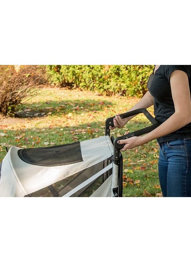 Pet Gear - NO-Zip Pet Stroller with Dual Entry, Push Button Zipperless Entry for Single or Multiple Dogs/Cats, Pet Can Easily Walk in/Out, No Need to Lift Pet, Gel-Filled Tires, 1 Model, 2 Colors - Image 1