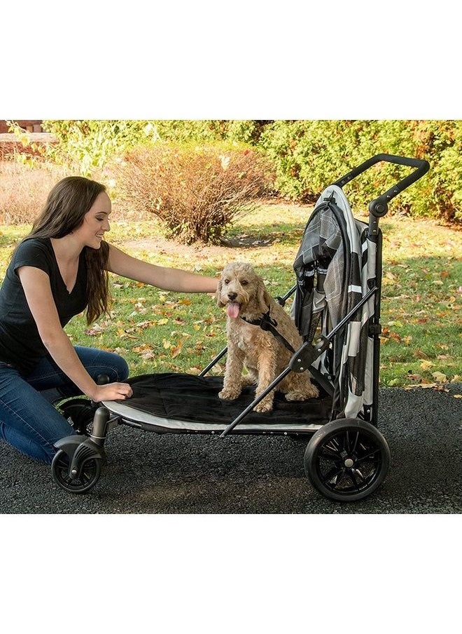 Pet Gear NO-Zip Pet Stroller with Dual Entry, Push Button Zipperless Entry for Single or Multiple Dogs/Cats, Pet Can Easily Walk in/Out, No Need to Lift Pet, Gel-Filled Tires, 1 Model, 2 Colors  - Image 5
