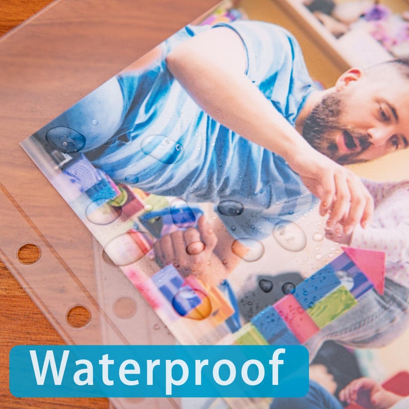 Antner 12PCS A5 Binder Pockets No Zipper 6-Hole Cash Stuffing Envelopes Planner Inserts for A5 Binder, Clear PVC Zipless Loose Leaf Bags Binder Pouch Money Saving Budget Envelopes for Cash Budgeting - Image 5