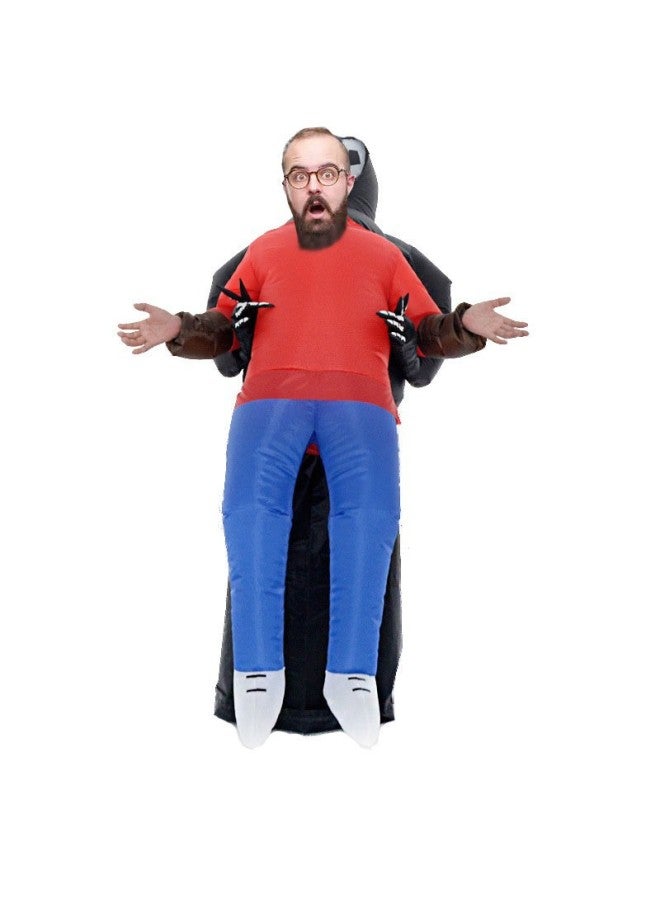 Halloween Ghost Hugging Parent Alien Inflatable Clothing Green Ghost Kuso Dress Up Inflatable Clothing Inflatable Doll Dress Up-Color:Astronaut Alien Hugs People-Specifications:Adult Style - Image 5