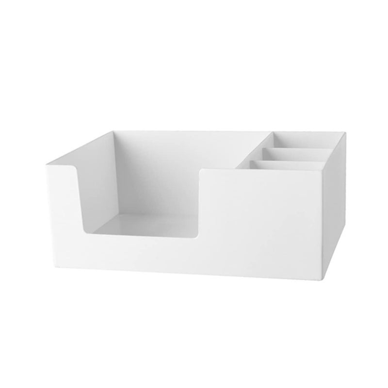 Monitor Stand with Storage Shelf White Plastic Desk Organizer Office Accessory - Image 4