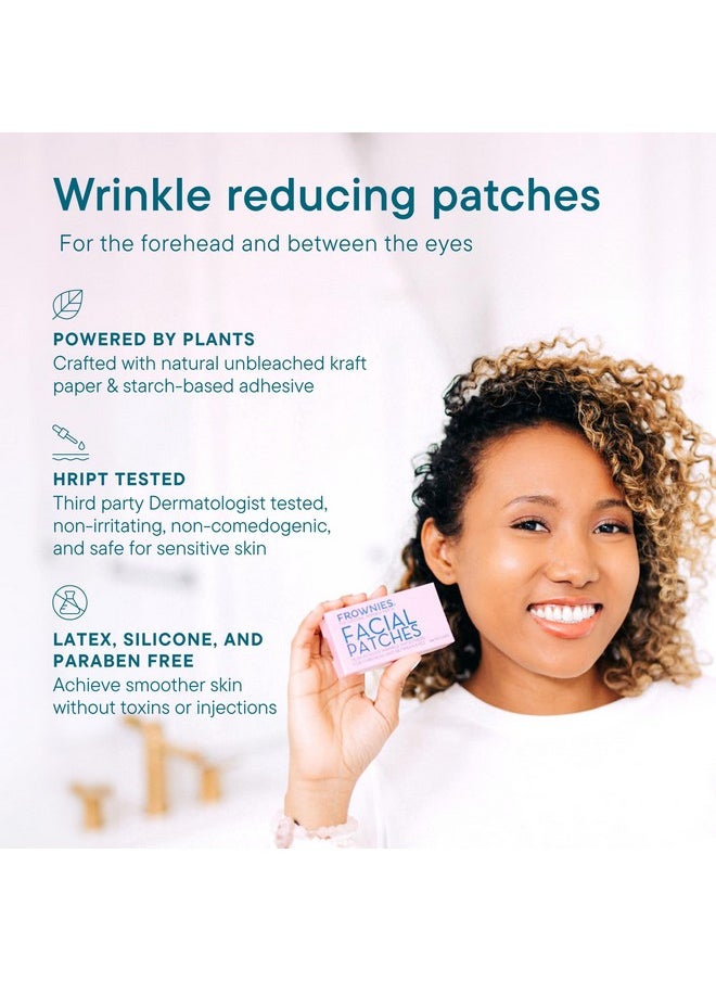 Frownies - FROWNIES Forehead and Between the Eyes Wrinkle Patches - Hypoallergenic Facial Patches to Smooth & Soften Forehead Wrinkles & Eleven Lines - For Overnight Use, 144 Patches - Image 1