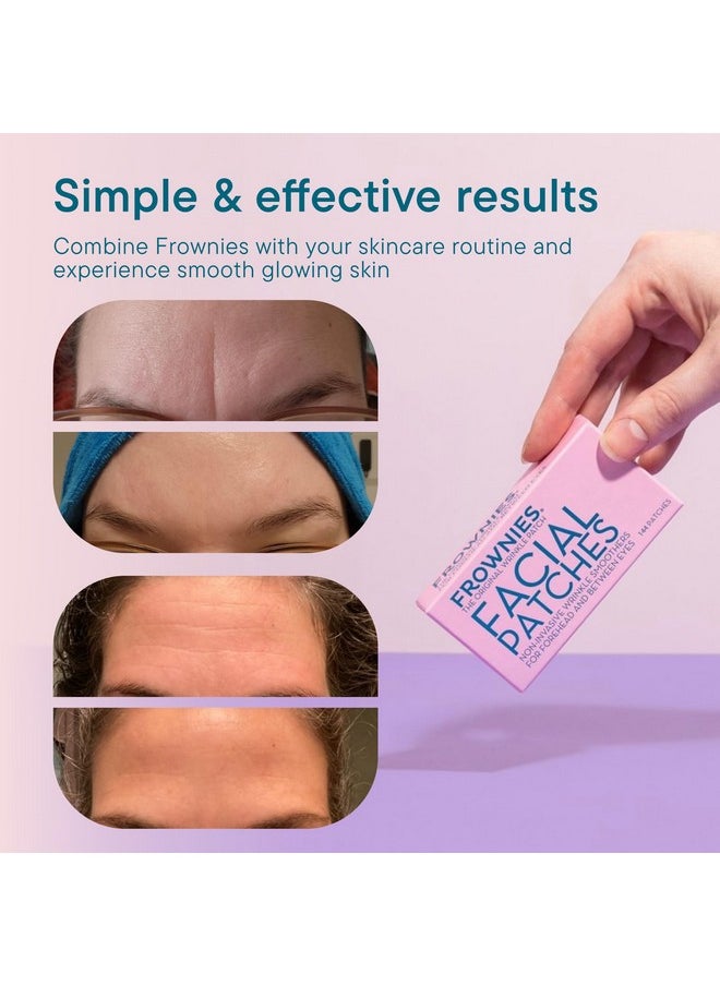 Frownies - FROWNIES Forehead and Between the Eyes Wrinkle Patches - Hypoallergenic Facial Patches to Smooth & Soften Forehead Wrinkles & Eleven Lines - For Overnight Use, 144 Patches - Image 1