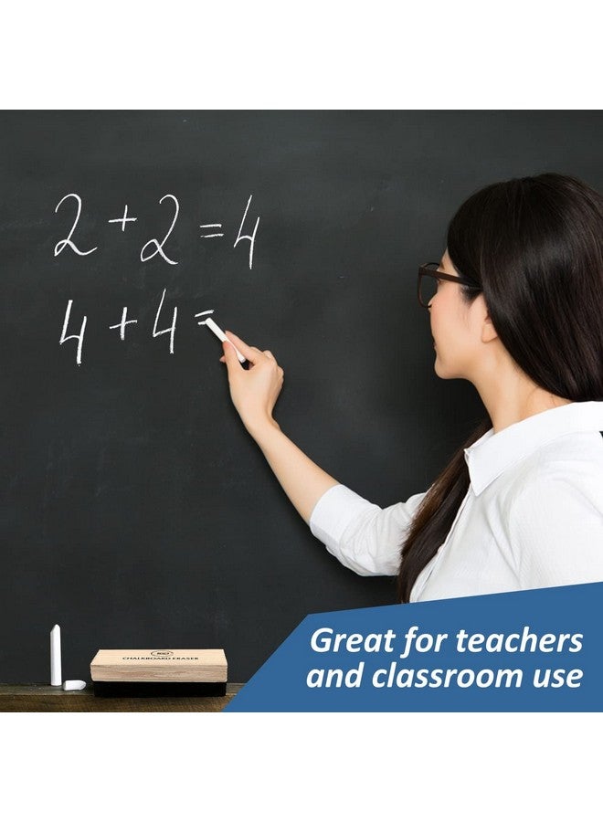 ذا ميجا ديلز طباشير - عبوة من 24 قطعة تتضمن 12 قطعة طباشير بيضاء و12 قطعة طباشير ملونة مع ممحاة سبورة من اللباد - طباشير سبورة رفيعة رائعة للاستخدام في المدرسة والمكتب والمنزل، عبوة طباشير خالية من الغبار للأطفال - Image 5